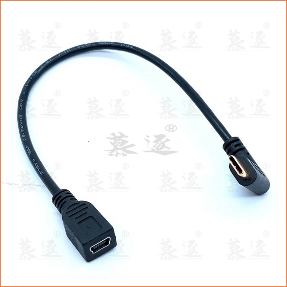 Правый/левый/вверх/вниз угол USB-C кабель для зарядки, Duttek USB 3,1 Type C папа к Mini & micro USB (Mini B) Женский конвертер Кабель шнур