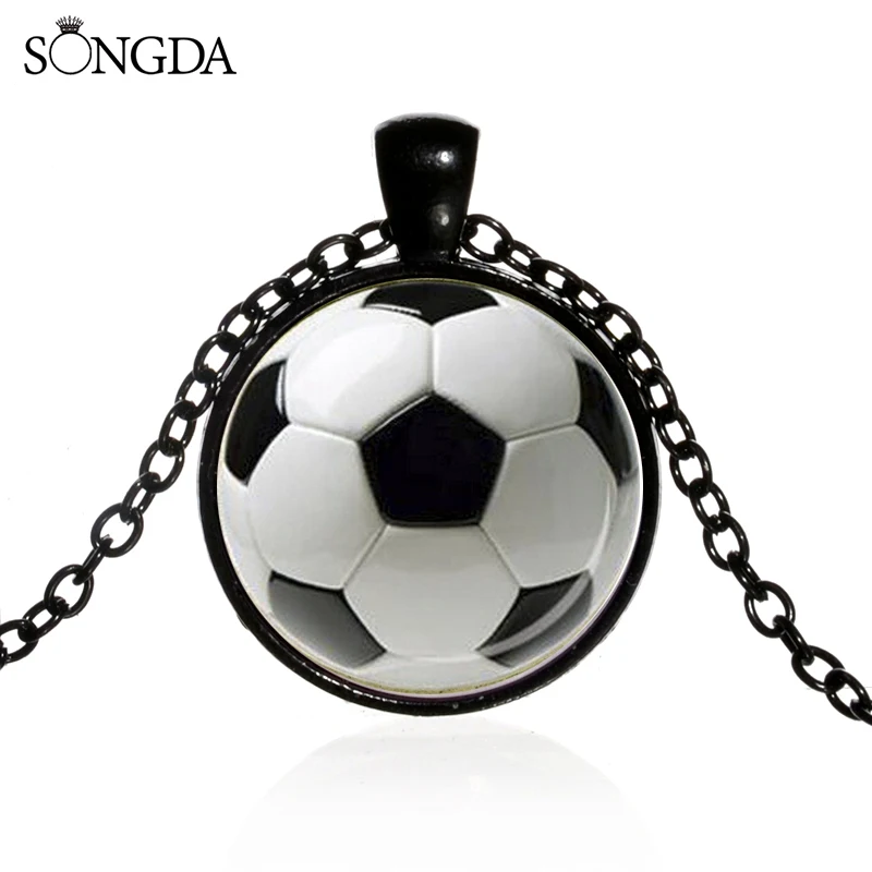 Мода новинка цепь футбол ожерелье ручной работы художественная фотография