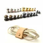 Ручка из металлического сплава, винтовые заклепки-гвоздики сделай сам для кожаного ремня и браслета, круглые шпильки с головой монаха, декоративные пряжки для ногтей 4-12 м, 20 комплектов