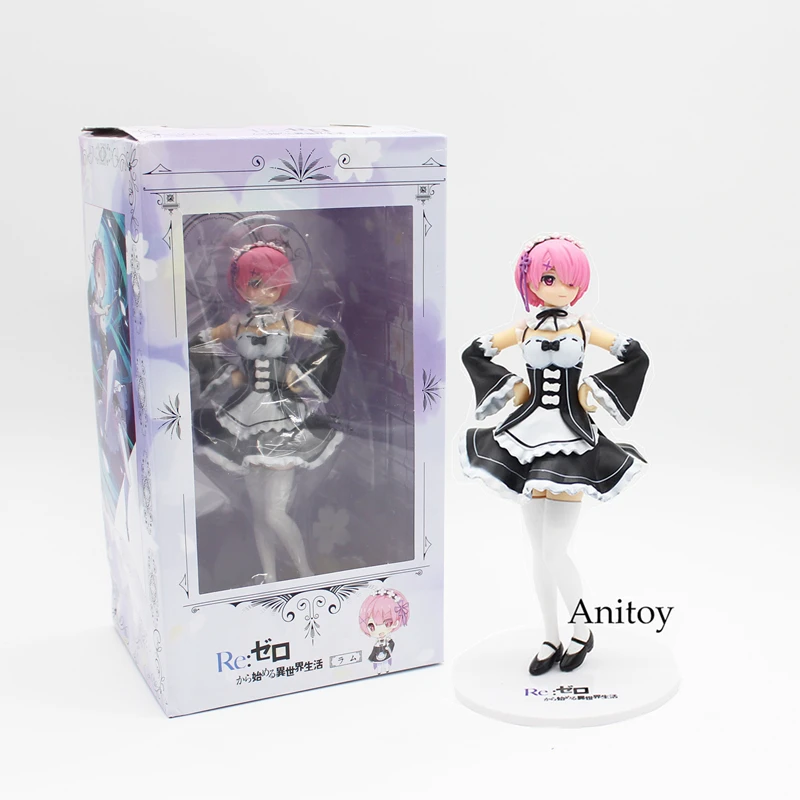 Re: жизнь в другом мире от ноль Рам Рем горничная вер. ПВХ Re Zero фигурка Коллекционная модель игрушки для девочек кукла 20 см