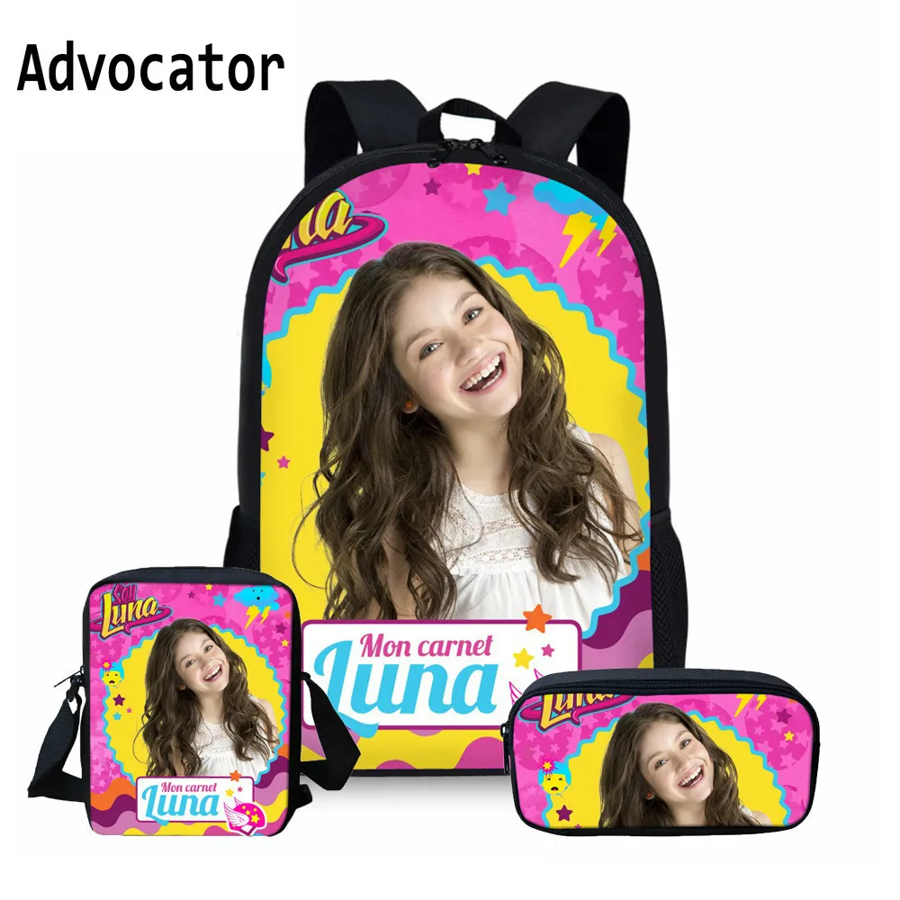 ADVOCATOR Soy Luna дорожные рюкзаки Детский Школьный Рюкзак Для школы сумки для подростков девочек рюкзак 3 шт. школьные сумки mochila infantil