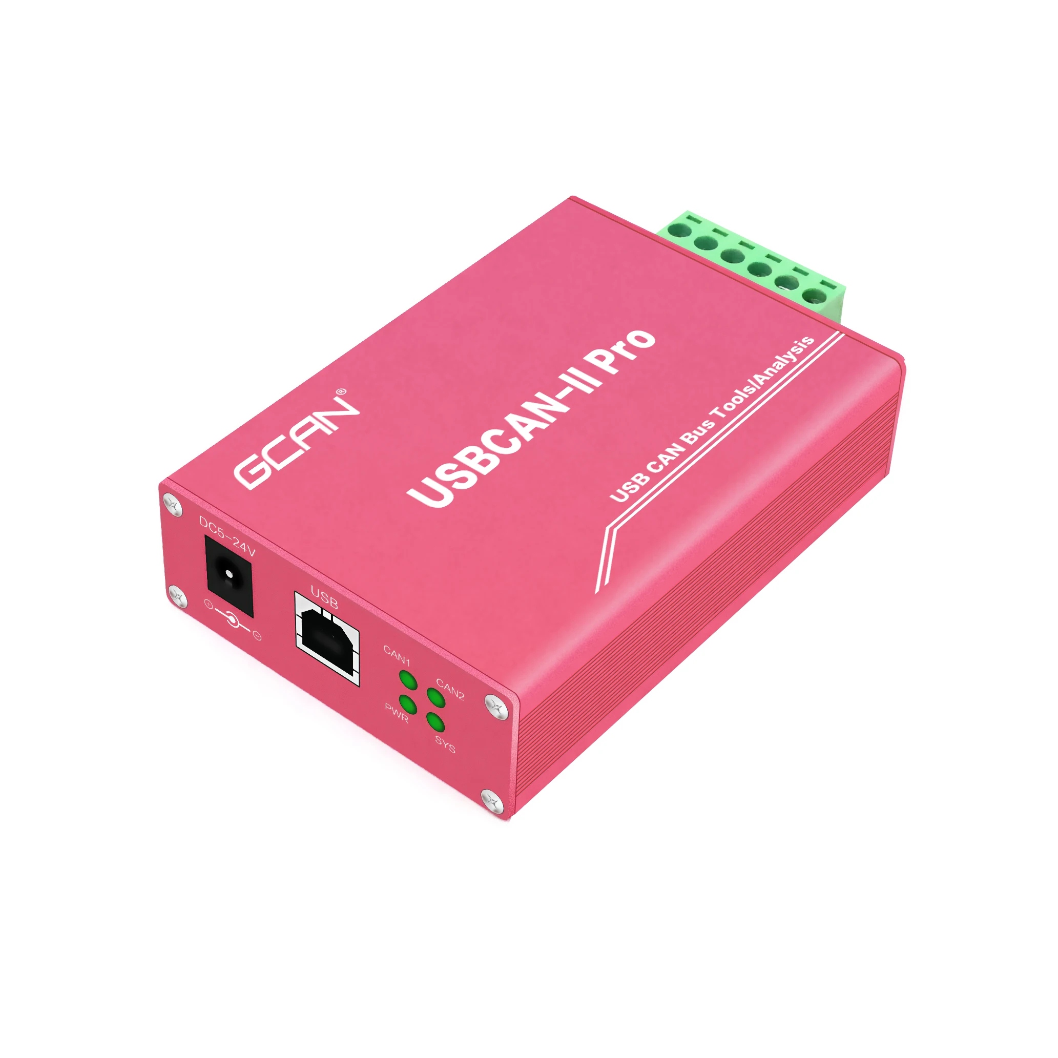 GCAN 2 Channel USB-CAN Adapter/Analyzer for BMS,  Usb to Can Adapter Support CANopen, J1939, ISO 15765 Protocol, DBC Files