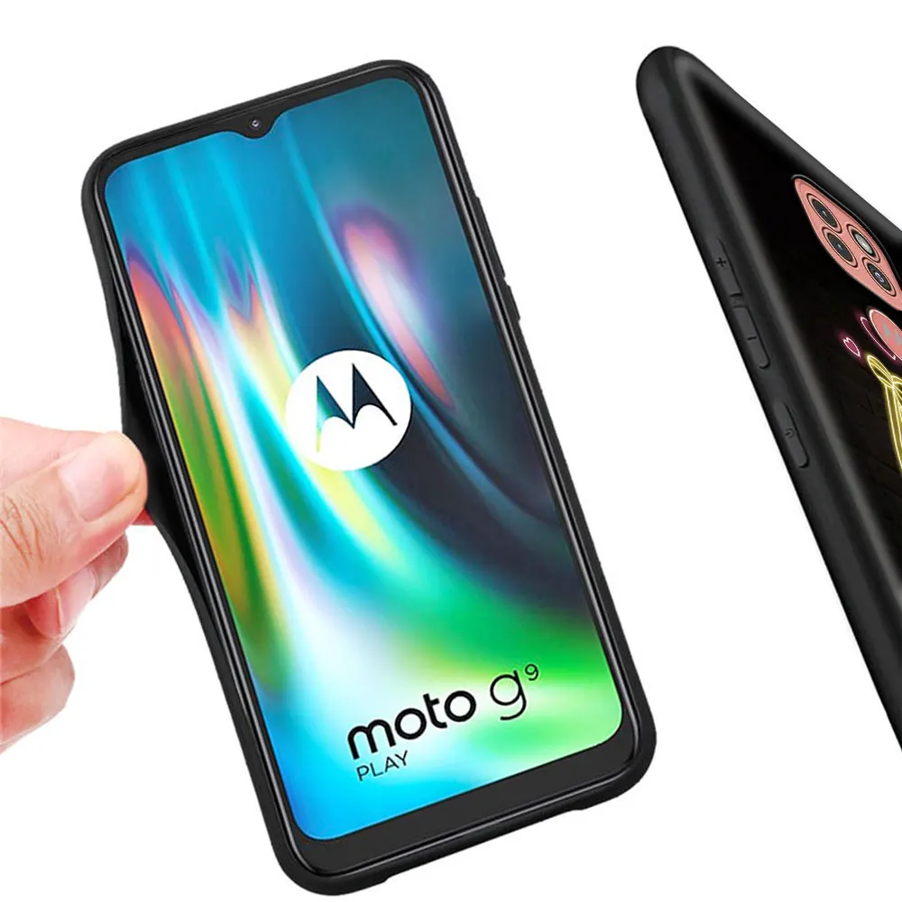 

Phone Case for Motorola Moto G9 Play One Fusion Plus G8 Power G Stylus Hyper E7 Edge Lite Black Cover Sailor Moon