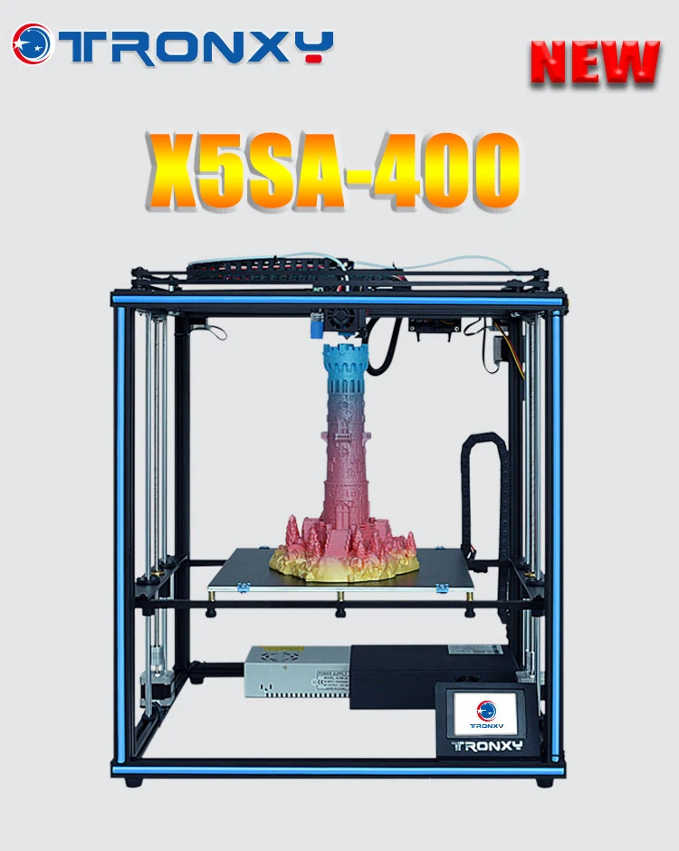 Новейший Tronxy DIY Собранный X5SA алюминиевый экструзионный 3d принтер набор для печати с сенсорным экраном и автоматическим выравниванием