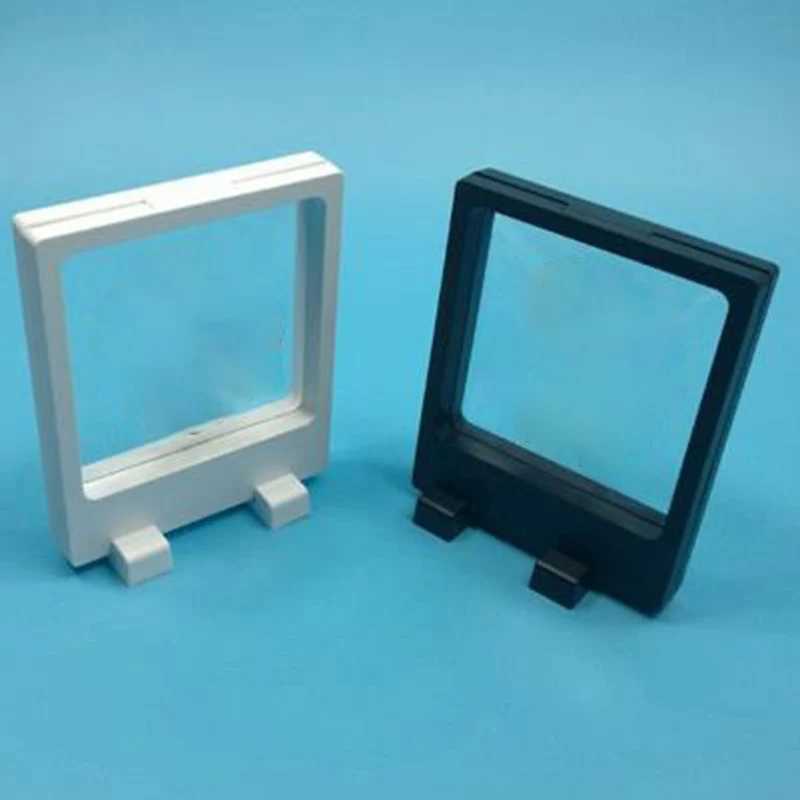 Clear Film 3D Floating Frame Jewelry Picture Gift Display Box 110 * 130mm For Jade Crafts Specimens USB Disk Scissors Watches | Дом и сад