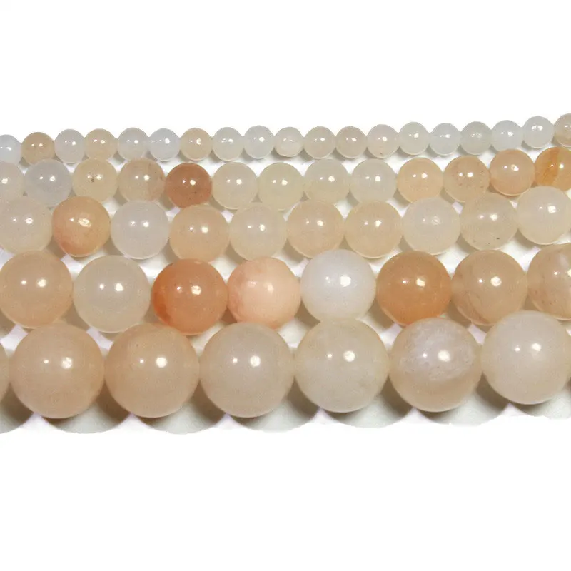 Pink Aventurine Лучшие натуральные Агаты аметистами тигровый глаз бусины из Лабрадорита каменные бусины для самостоятельного изготовления ювелирных изделий браслет Цепочки и ожерелья 4/6/8/10 мм - Цвет: Pink Aventurine