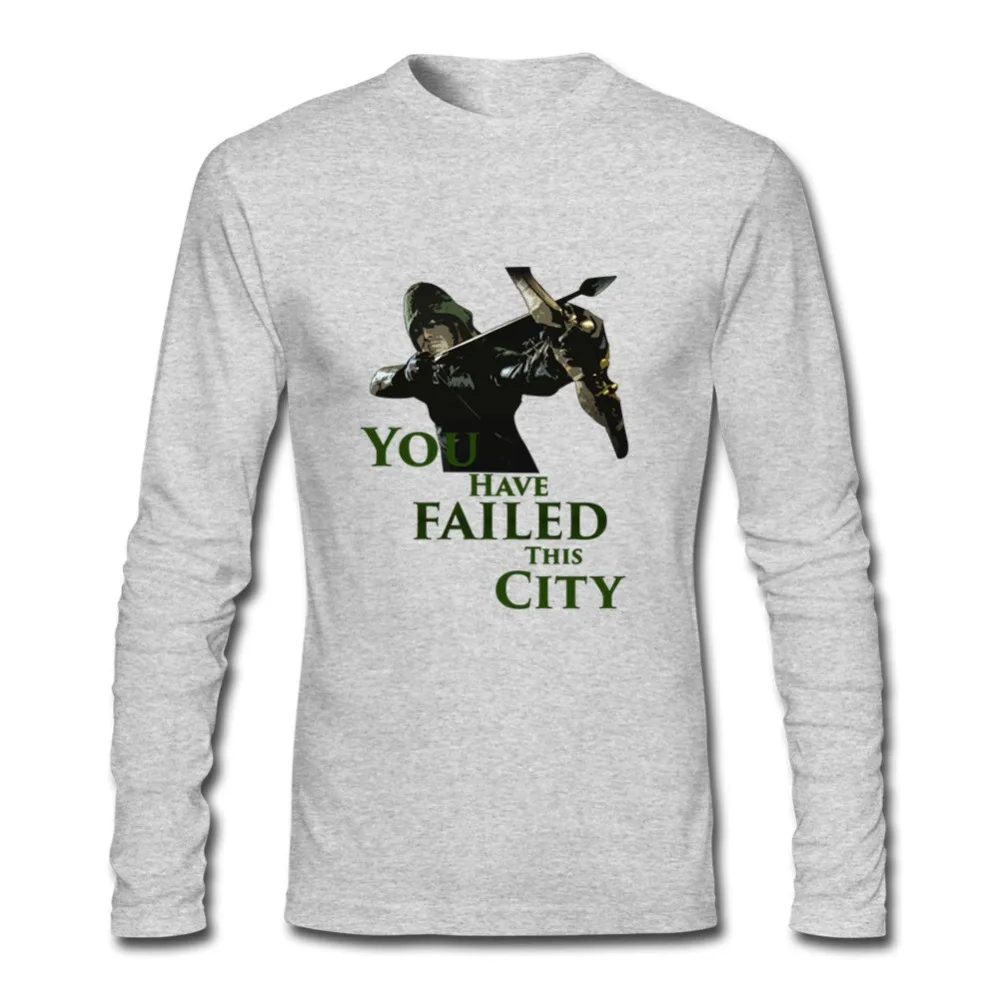 Низкая цена Мужская Зеленая Стрела вы потерпели неудачу в этом городе Забавные