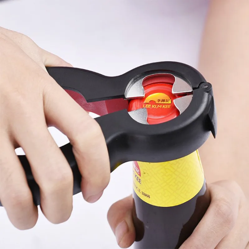 

6 in 1 Multi Function Can Beer Bottle Opener All in One Jar Gripper Can Beer Lid Twist Off Jar Wine Opener
