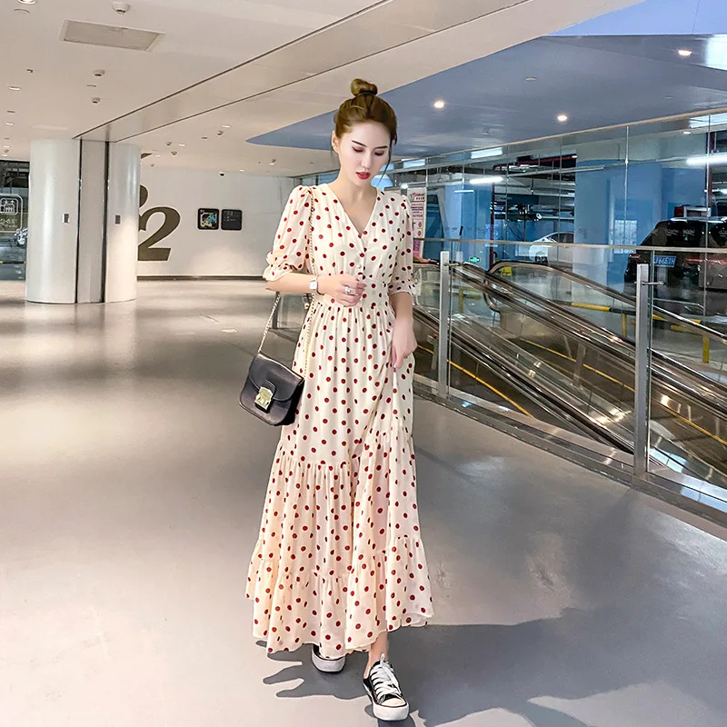 

2021 new fashion women's clothing V-Neck Summer dresses women woman dress