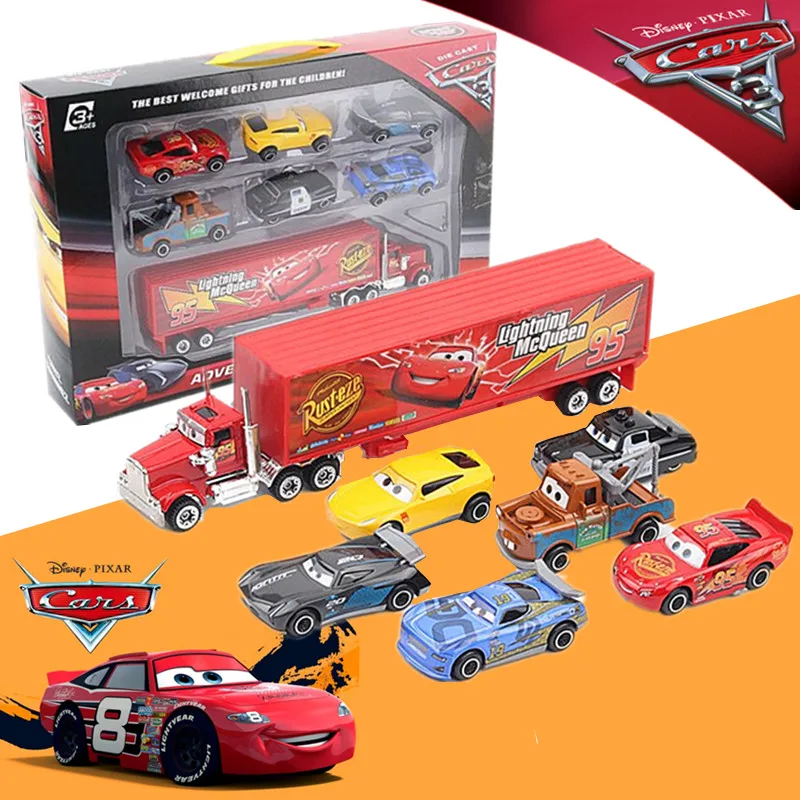 

Новый Disney Pixar машина 3 Lightning McQueen Джексон Storm Мак дядя грузовик 1:55 литья под давлением Металл Модель автомобиля игрушки для мальчиков Рождеств...