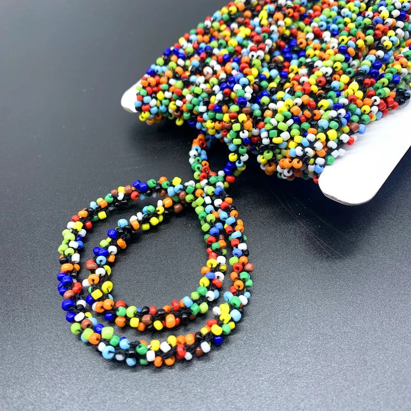 1 ярдов/партия 5 мм вышитая бисером кружево лента тесьма кружевная ткань вышитый