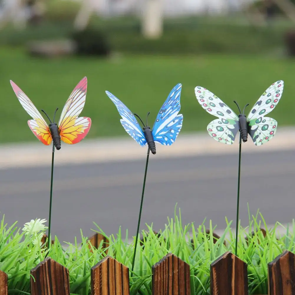 25 детской 8 см имитация подсвечивающей бабочки Цветочная композиция в горшке