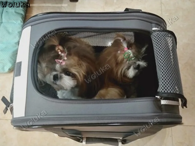 Сумка для переноски домашних животных большая сумка на колесиках кошек рюкзак