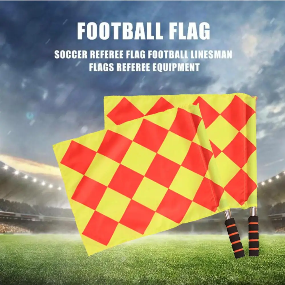 1pcs Soccer Referee Flag Track Field Cloth Equipment Match Competition Football Accessories | Спорт и развлечения