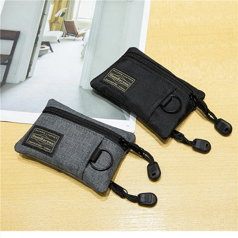 

Кошелек нейлоновый короткий, с отделением для монет, на молнии, для мужчин и женщин, 2021