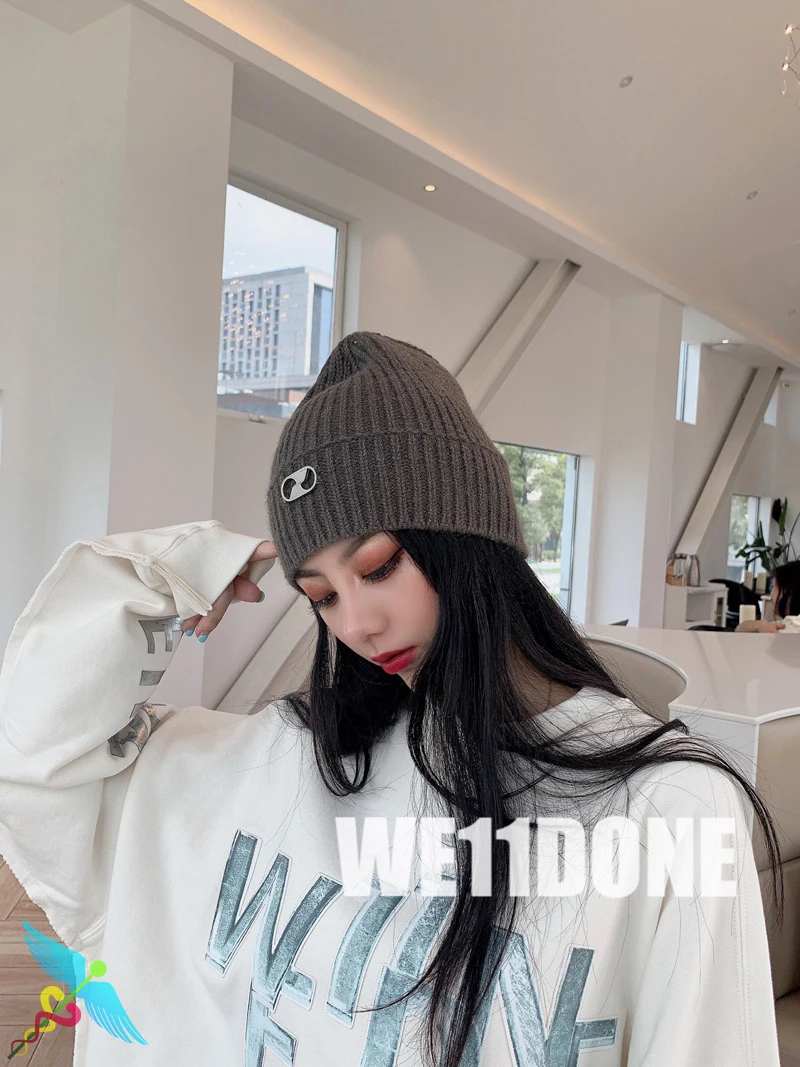 

WELLDONE Hats Men Women Unisex Fashion Trend Metal High Quality Cotton Solid Casual Winter Accessories We11 Done Cap