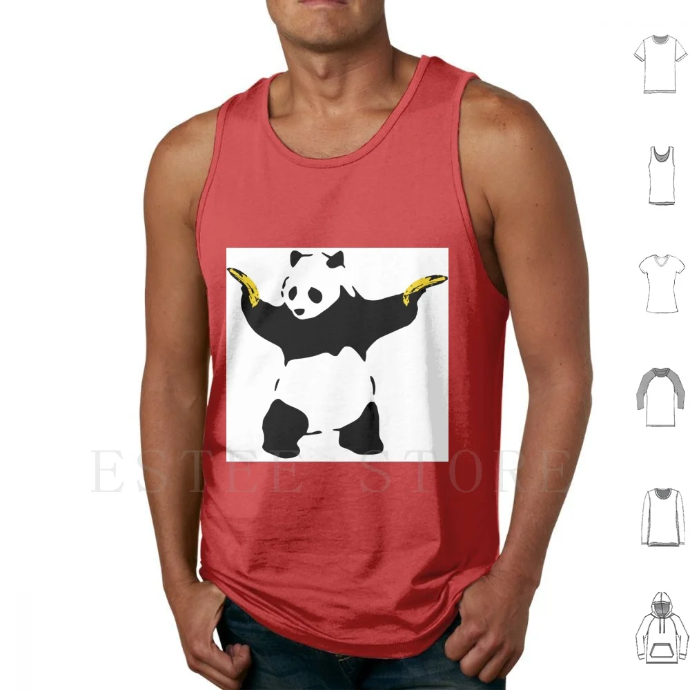 Плохая панда трафарет майки жилет злый банановый пистолет плохая Бэнкси плохой