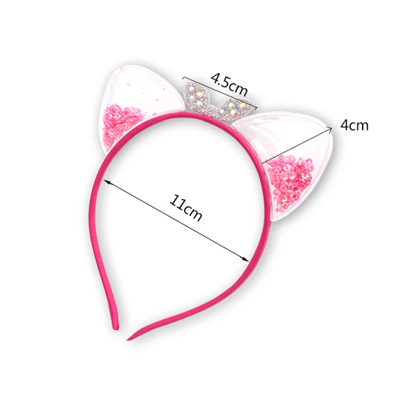 

Baby Cute Girls Headwears Sequins Ear Design Headband Headwear Apparel Photography Prop Party Gift