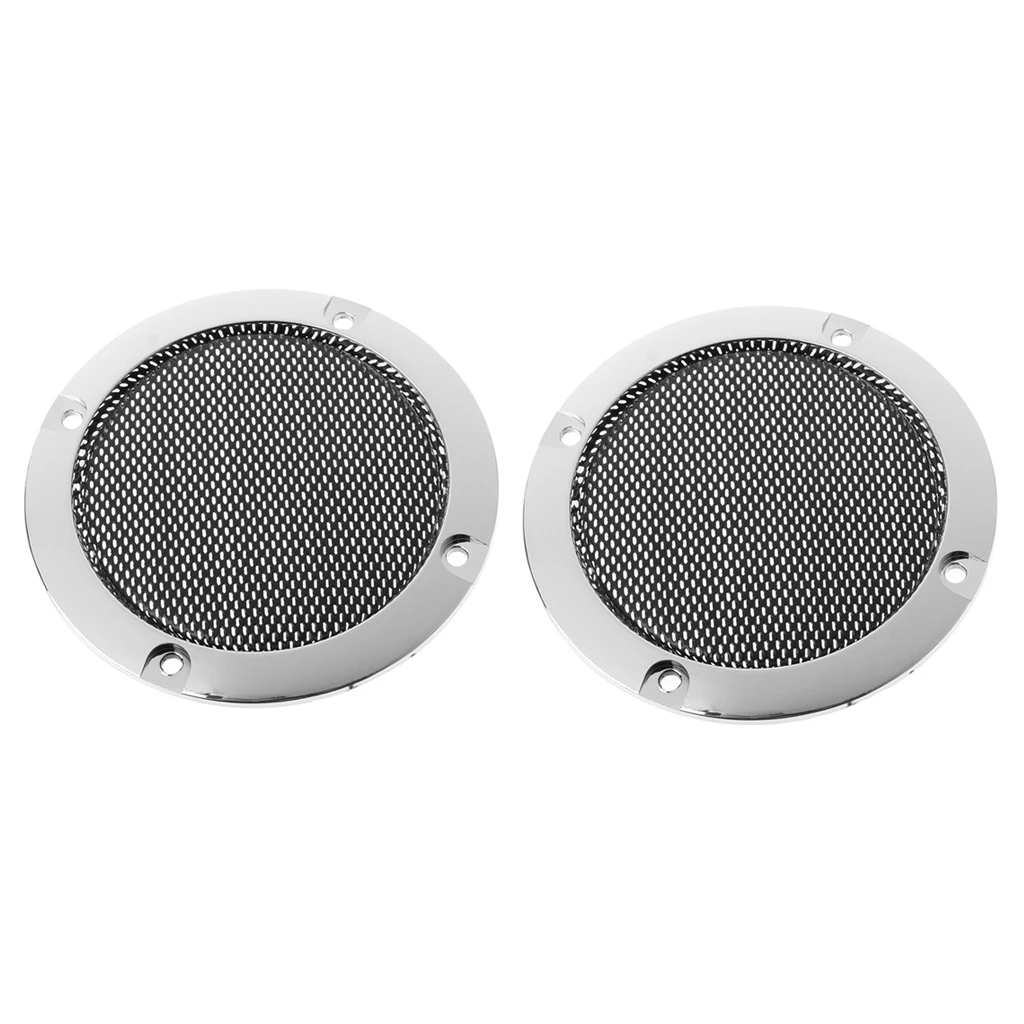 

2022 New Hot Selling 2Pcs/lot 3" inch Black Audio Speaker Cover Decorative Circle Metal Mesh Grille
