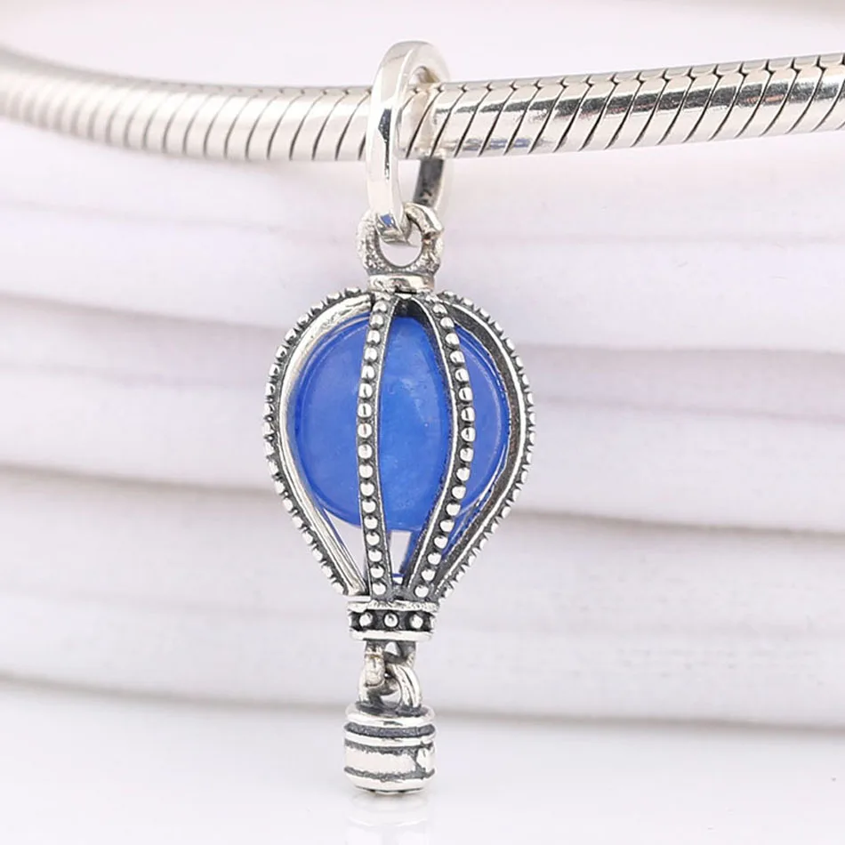 S925 кулон DIY Ювелирные изделия воздушный шар с кристаллом болтается Шарм подходит