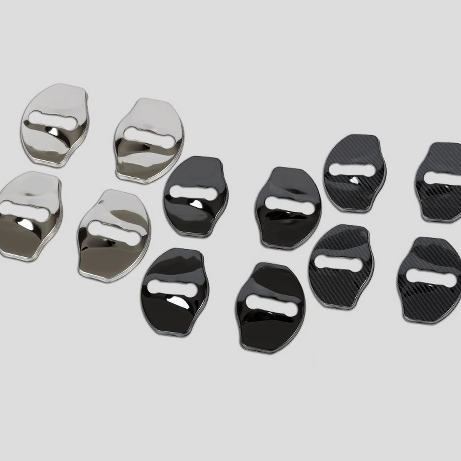 

Car Door Lock Buckle Cover Auto Door Lock Carbon Fiber Metal Sticker Automobile Decoration For Tesla Model 3 Y 2021 Accessories