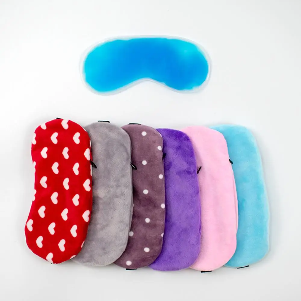 

Eyeshade Eye Patch Unisex Men Women Plush Eye Mask Simple Stripe with Ice Pack Blindfold Travel Sleeping Shading Outdoor Supply