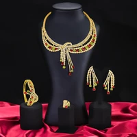 kellybola fashion and gorgeous high quality exquisite sparkling colorful zircon jewelry set womens engagement jewelry 2021