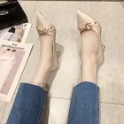 Туфли-лодочки на высоком каблуке, с острым носком