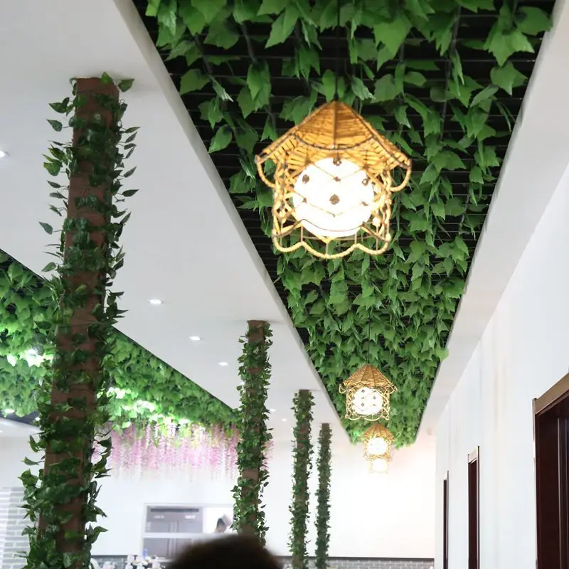 2.3M Artificial Ivy green Leaf Garland Plants Vine Fake Foliage Flowers Home Decor Plastic Flower Rattan string | Дом и сад