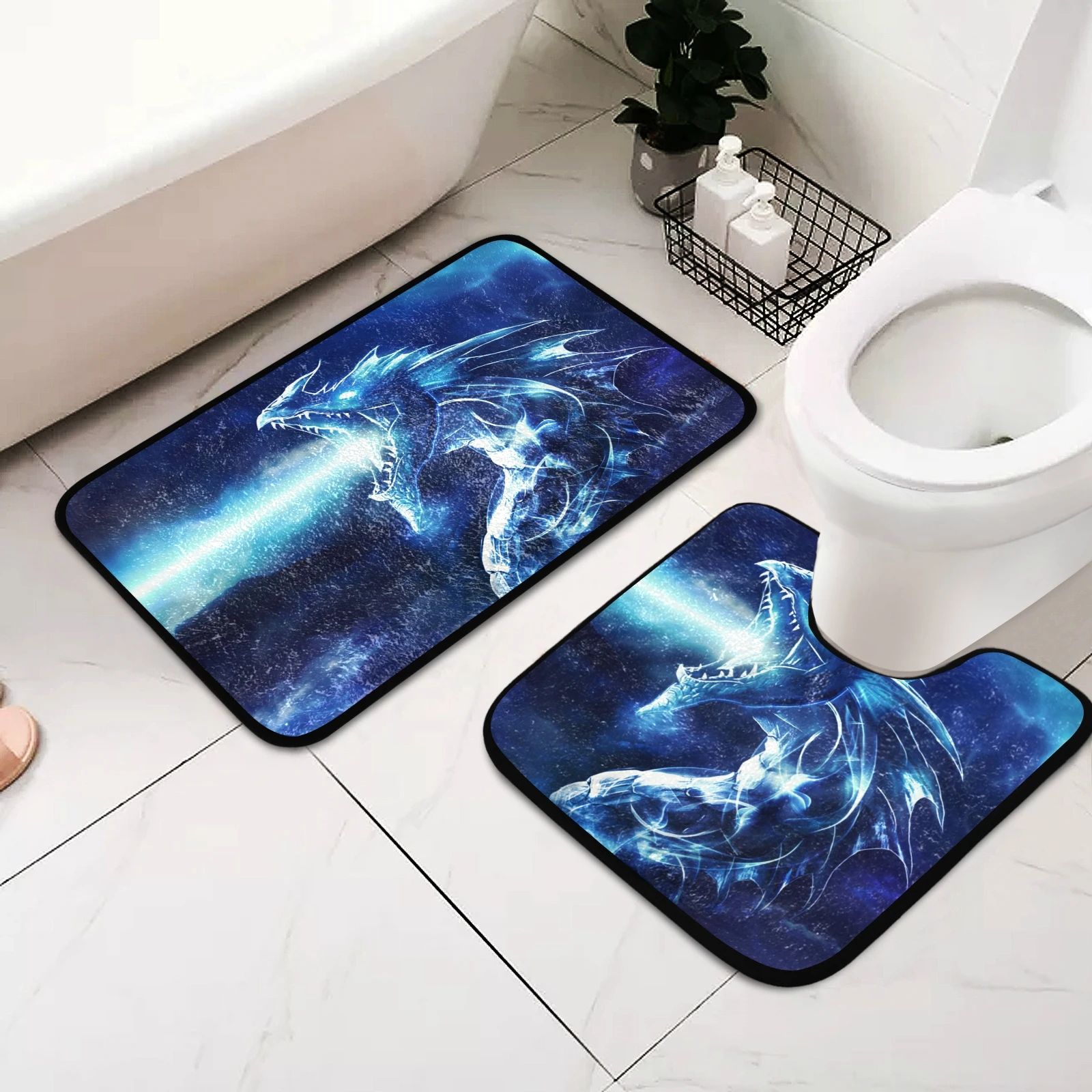 Коврики для ванной с принтом волка 2 шт./комплект | Дом и сад