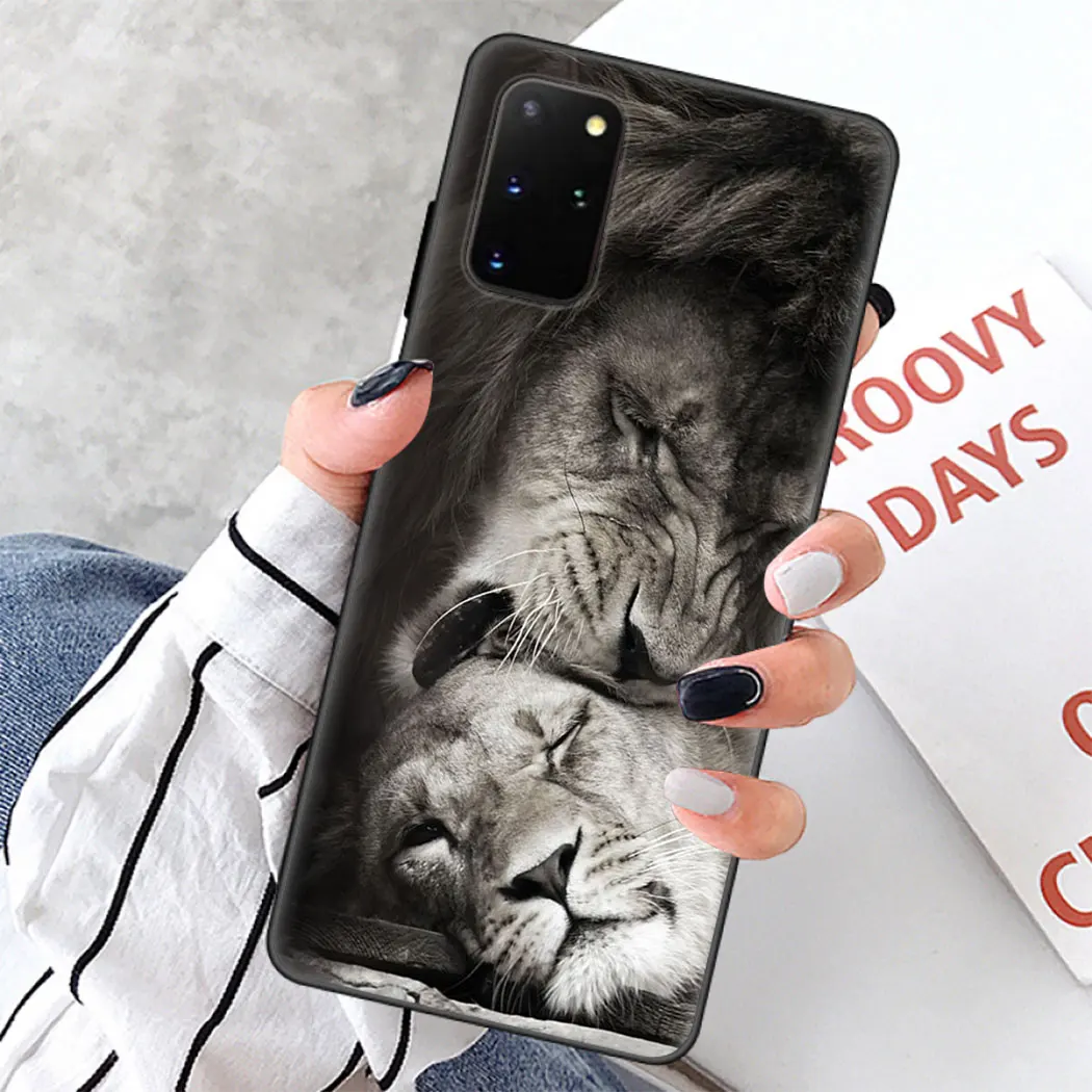 Мягкий силиконовый чехол для Samsung Note 8 9 S6 S7 Edge S8 S10 10 Plus S10E черный телефона king Tiger Lion