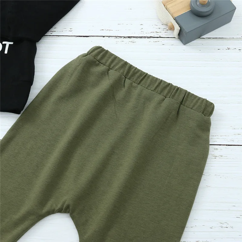 

2 Pcs Newborn Spring Fall Outfits Infant Long Sleeve Letter Print Hooded Top Outwear Hooded Hoodies + Solid Color Trousers Pants