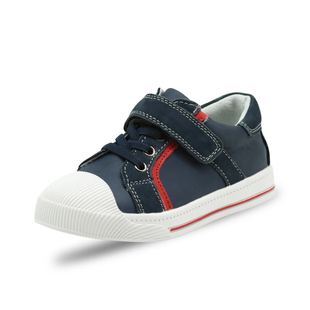 Кожаные Низкие кроссовки Apakowa на липучках для мальчиков и девочек уличные