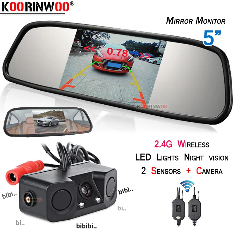 Система парктроника Koorinwoo система 3 в 1 с датчиком парковки и камерой управления