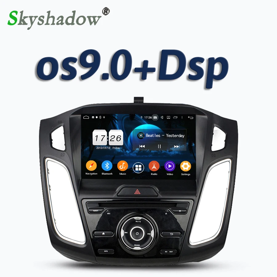 Автомобильный DVD мультимедийный плеер ips DSP Android 9,0 4 Гб ОЗУ+ 32 Гб ПЗУ+ 8 ядерный RDS радио gps карта Bluetooth 4,2 для ford focus 3 2011
