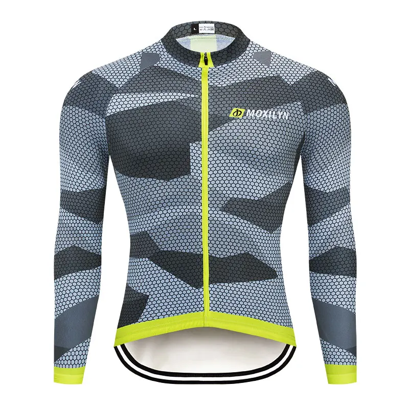 jersey no fleece Moxilyn зимние теплые флисовые майки для велоспорта комплект Майо Ropa Ciclismo Invierno MTB велосипедная Одежда для велоспорта спортивная одежда - Цвет: jersey no fleece