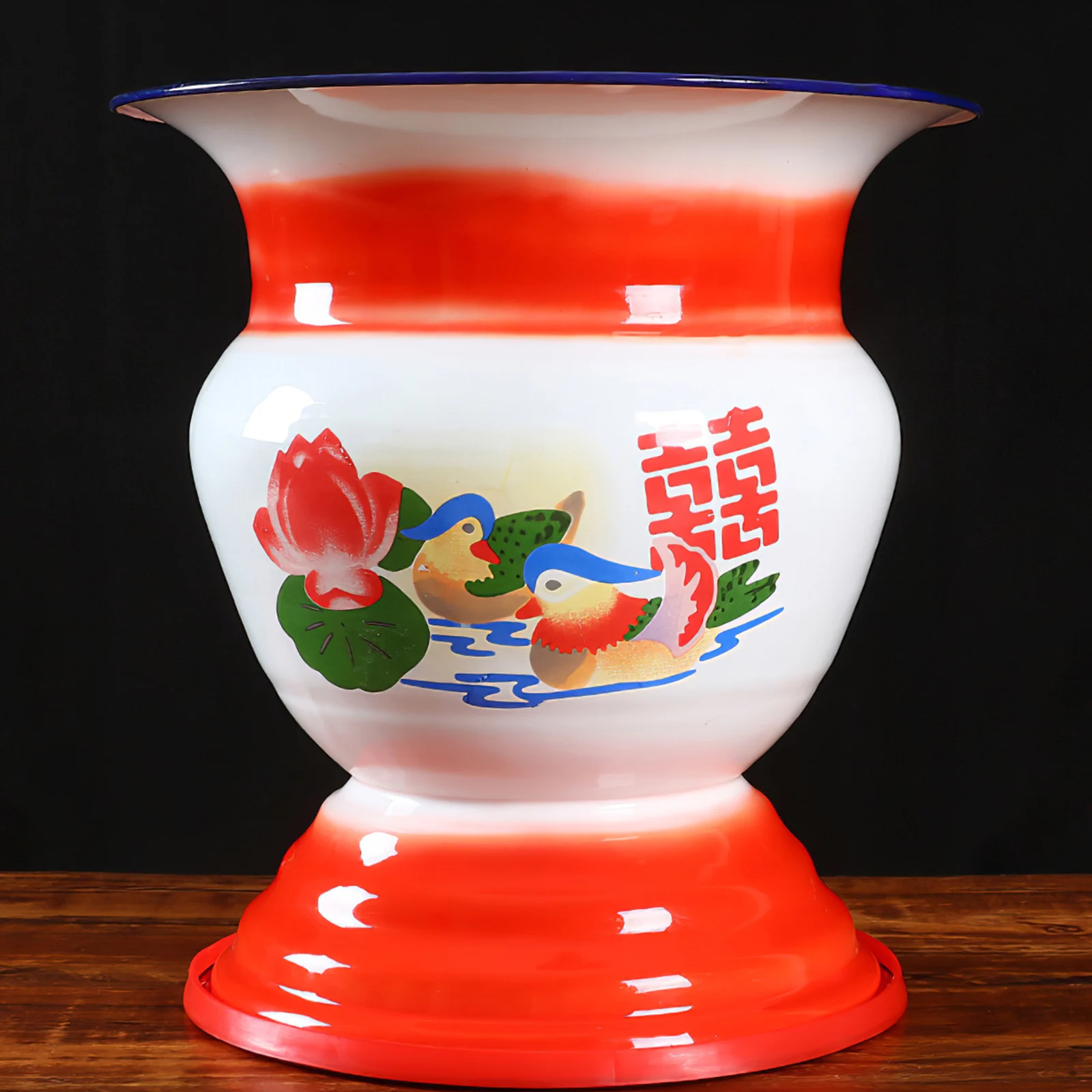 

Банкетный сплюттон из нержавеющей стали, счастливая китайская сплютва для ног, эмалированный сплюттон, товары для невесты, свадебные стату...