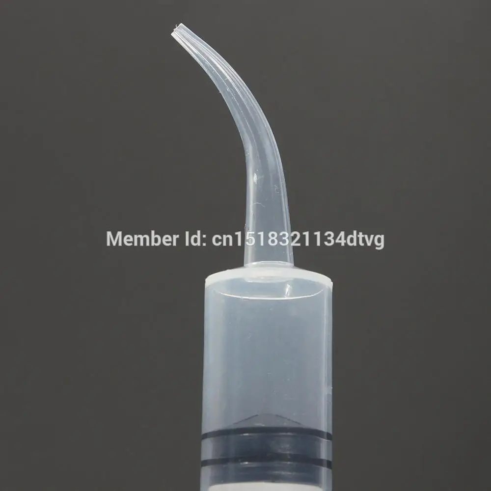 Одноразовый стоматологический ирригационный шприц с изогнутым наконечником 12