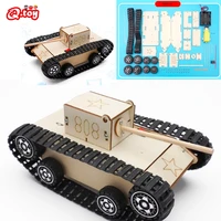 stem toys diy wooden 3d tank model science kit steam assembly toys physics electronic school project scientific experiment toys