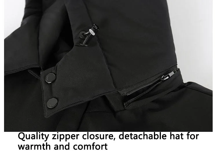 New Winter Down Jacket Male High Quality Waterproof Thick Warm Long Cotton Coat Male Detachable Cap Winter Parkas