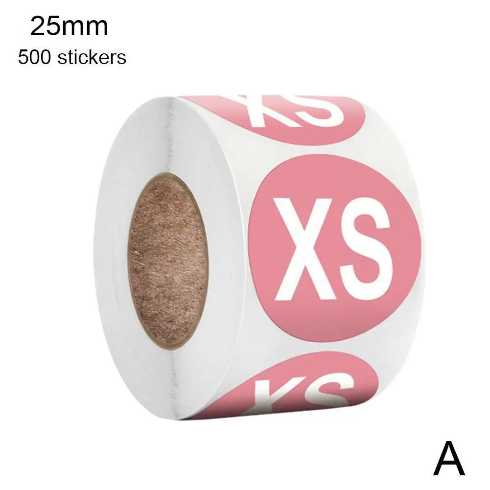 Paper Stickers Labels For Clothing Size Adhesive Printed DIY Decoration /XXL Xs/S/M/L/Xl Supplies 1 Tags Stickers Roll/500 U1U6