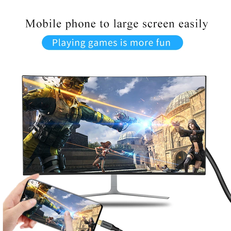 Anmck Кабель с разъемом USB типа C для Displayport адаптер конвертер кабель 4K 60HZ порт