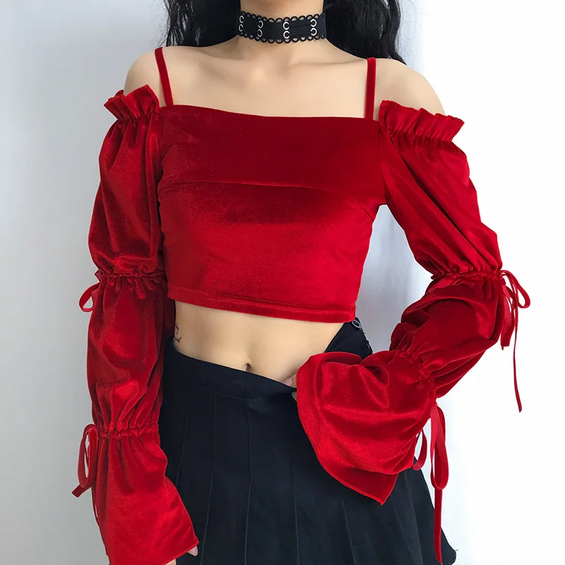 Женские короткие топы 2020 летние сексуальные пляжные с рукавами-фонариками и