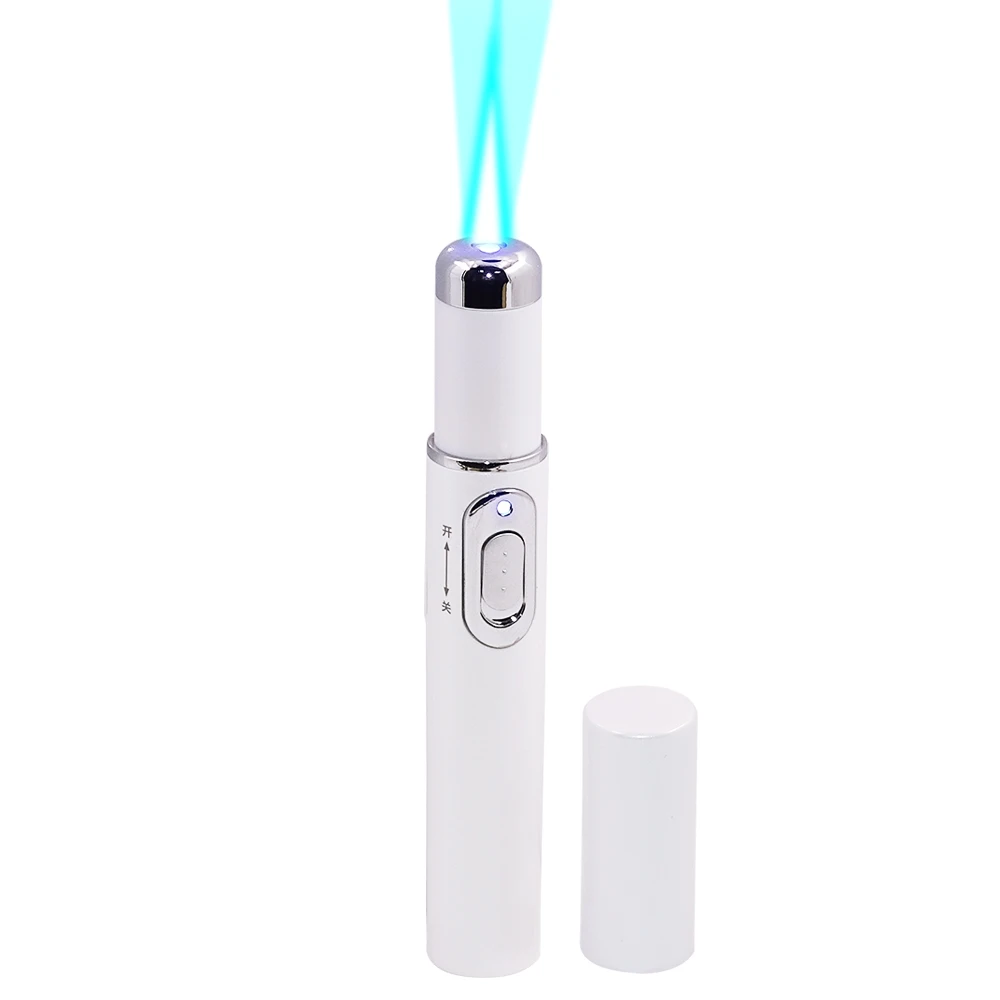 

Protable Beauty Home Machine Acne Treatment Aging Therapy Anti-Wrinkle Scar Varicose Veins Laser Blue Light Avne Acne Laser Pen