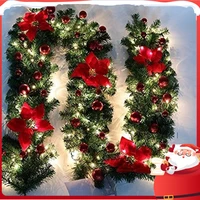 2 7 m led christmas garland decoration rattan lightspruce garland for outdoor indoor christmas holiday decor