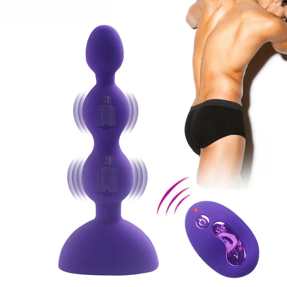 Anal Vibrator Sex Toys For Women Vibrating Beads Plug 10 Speeds Prostate Massager Wireless Remote Control G-spot Vibration | Красота и