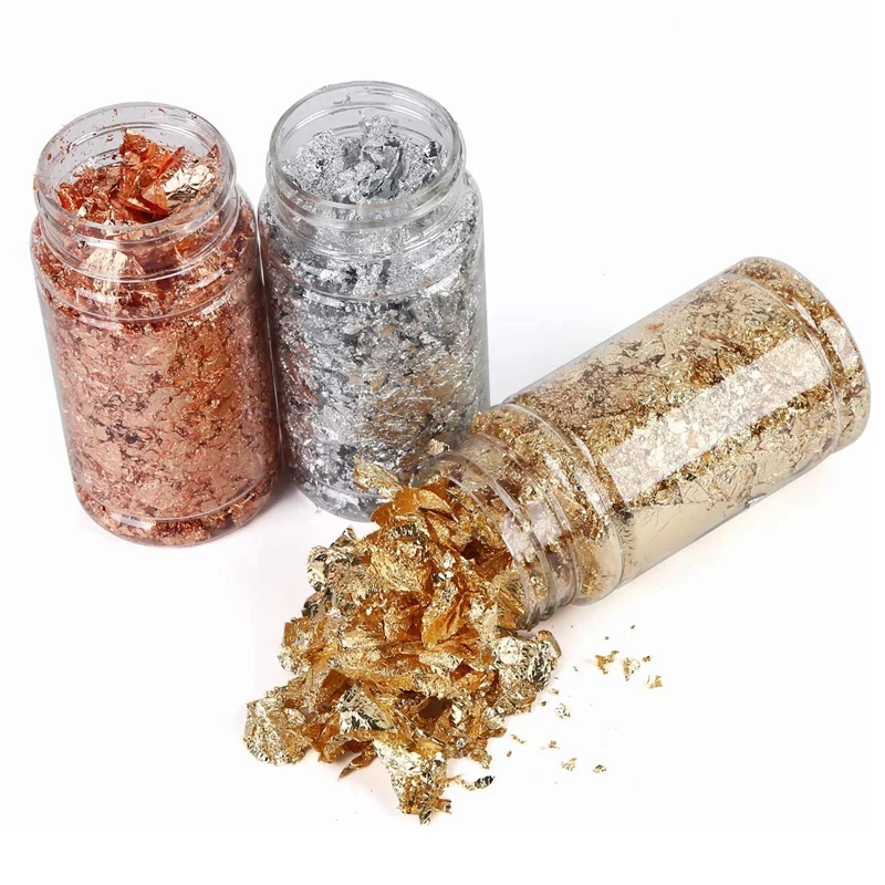 Декоративные хлопья для листьев золотой серебряный конфетти Материалы