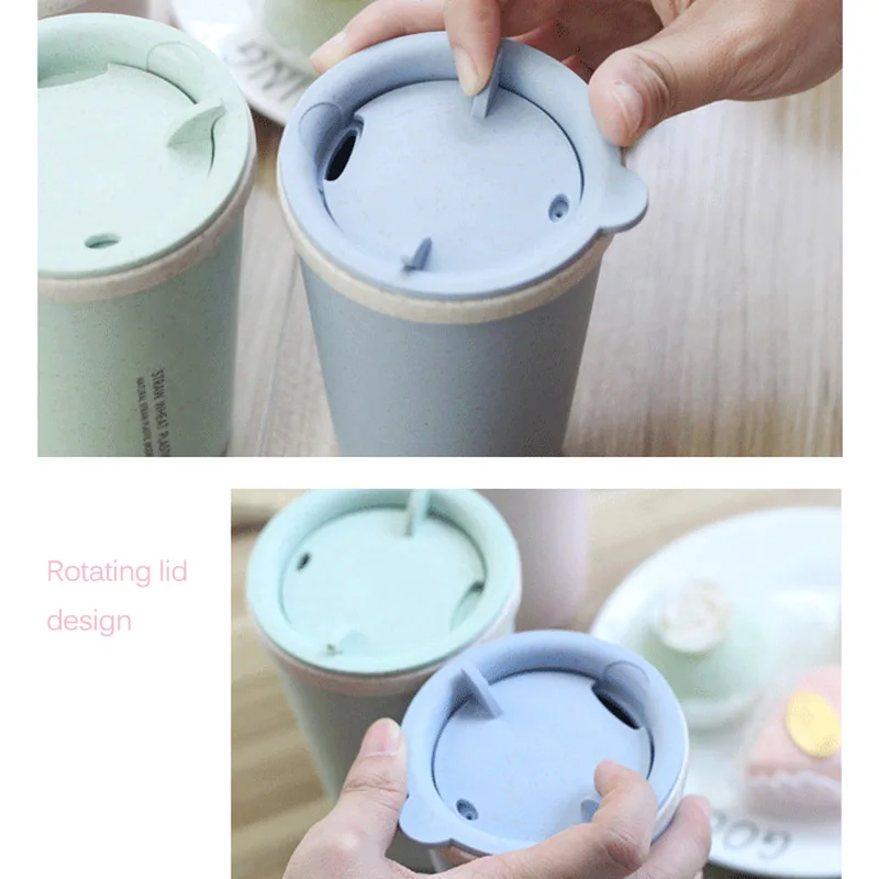 Экологически чистая Пшеничная солома из пластика 280 мл кружка Офисная дорожная