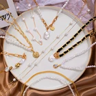 Винтажное ожерелье-чокер IFMIA с жемчугом для женщин, модное летнее белое ожерелье с имитацией жемчуга 2021, трендовые элегантные свадебные украшения
