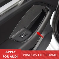 carbon brazing window glass lifting buttons frame cover trim 4pcs for audi a3 8v 2013 2020 car door armrest panel decoration